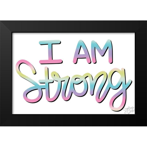 Strong Black Modern Wood Framed Art Print by Dicks, Stephanie