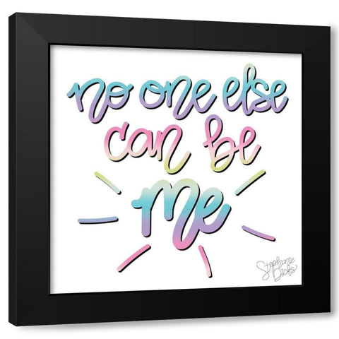 No One Else Black Modern Wood Framed Art Print with Double Matting by Dicks, Stephanie
