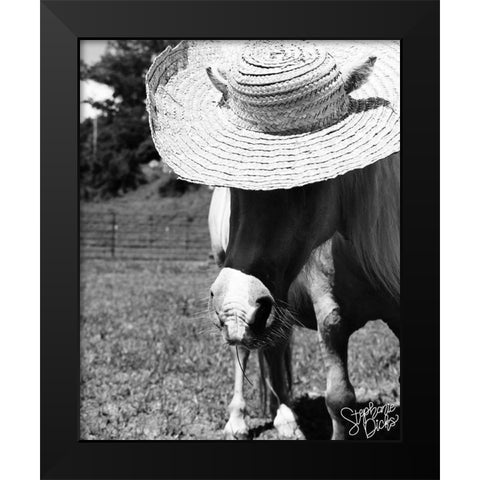 Mini Horse IV Black Modern Wood Framed Art Print by Dicks, Stephanie