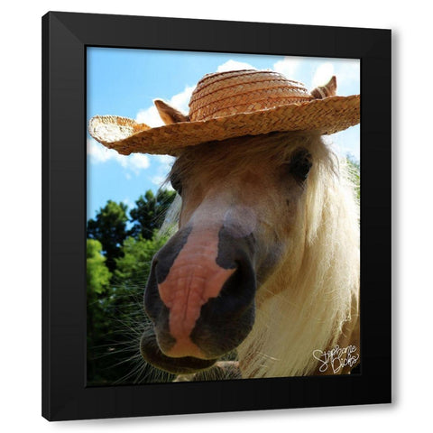 Mini Horse V Black Modern Wood Framed Art Print by Dicks, Stephanie