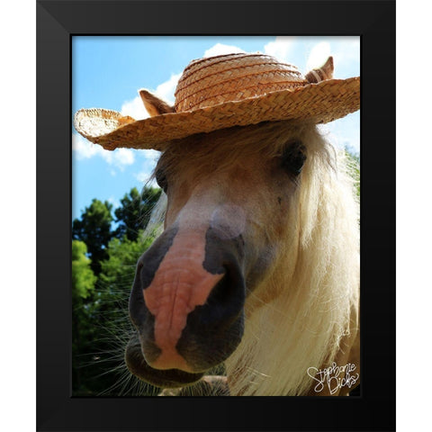 Mini Horse V Black Modern Wood Framed Art Print by Dicks, Stephanie