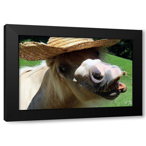 Mini Horse VI Black Modern Wood Framed Art Print by Dicks, Stephanie