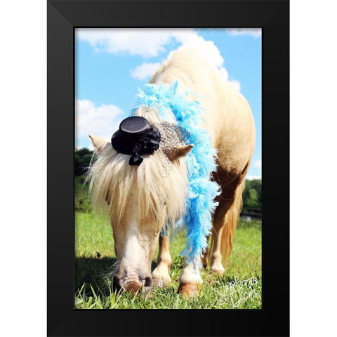 Mini Horse VII Black Modern Wood Framed Art Print by Dicks, Stephanie