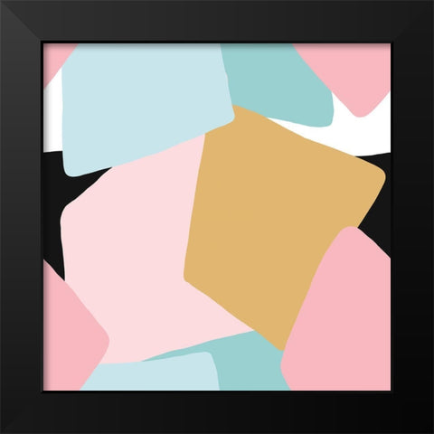 Geometric Black Modern Wood Framed Art Print by Dicks, Stephanie