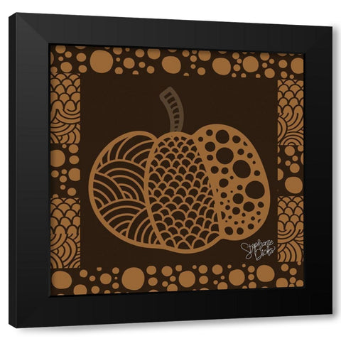 Pumpkin I Black Modern Wood Framed Art Print with Double Matting by Dicks, Stephanie
