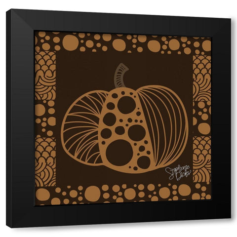 Pumpkin II Black Modern Wood Framed Art Print with Double Matting by Dicks, Stephanie