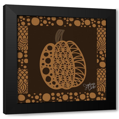 Pumpkin III Black Modern Wood Framed Art Print by Dicks, Stephanie