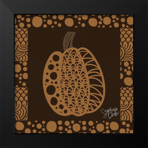 Pumpkin III Black Modern Wood Framed Art Print by Dicks, Stephanie