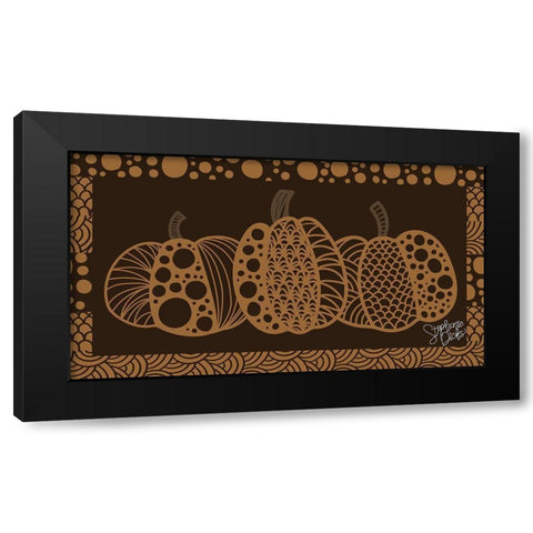 Pumpkin IV Black Modern Wood Framed Art Print by Dicks, Stephanie