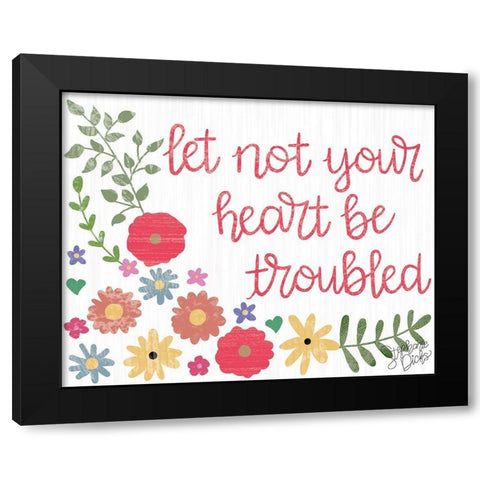 Let Not Black Modern Wood Framed Art Print with Double Matting by Dicks, Stephanie