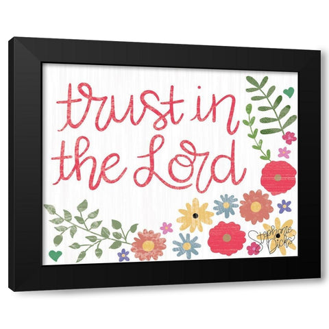 Trust Black Modern Wood Framed Art Print with Double Matting by Dicks, Stephanie