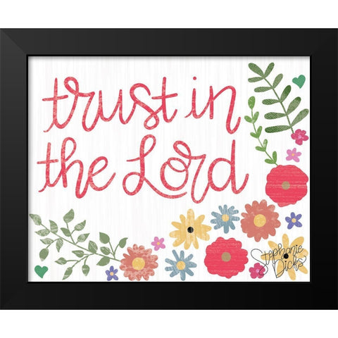 Trust Black Modern Wood Framed Art Print by Dicks, Stephanie