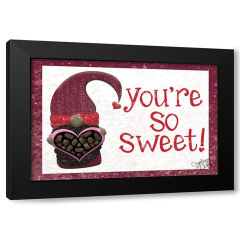 So Sweet Black Modern Wood Framed Art Print with Double Matting by Dicks, Stephanie
