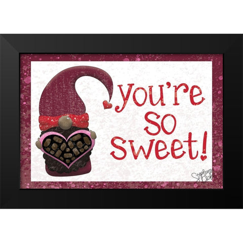 So Sweet Black Modern Wood Framed Art Print by Dicks, Stephanie