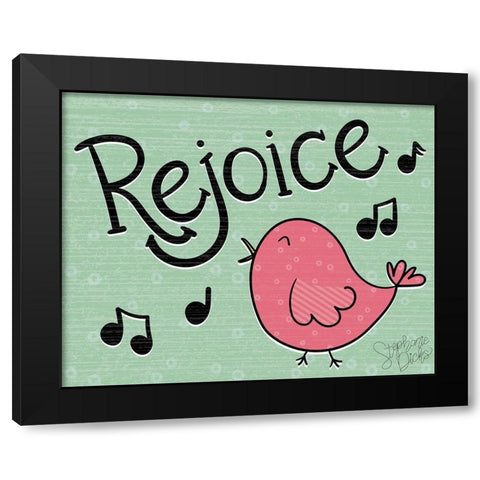 Rejoice Black Modern Wood Framed Art Print with Double Matting by Dicks, Stephanie
