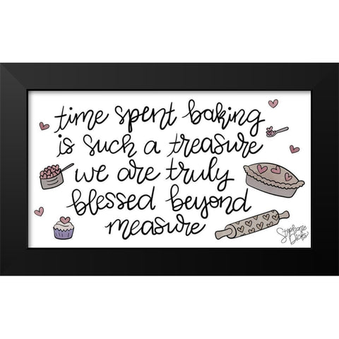 Blessed Beyond Measure Black Modern Wood Framed Art Print by Dicks, Stephanie
