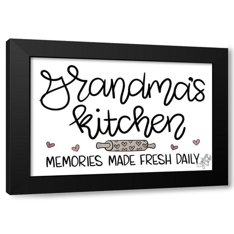Grandmas Kitchen Black Modern Wood Framed Art Print with Double Matting by Dicks, Stephanie