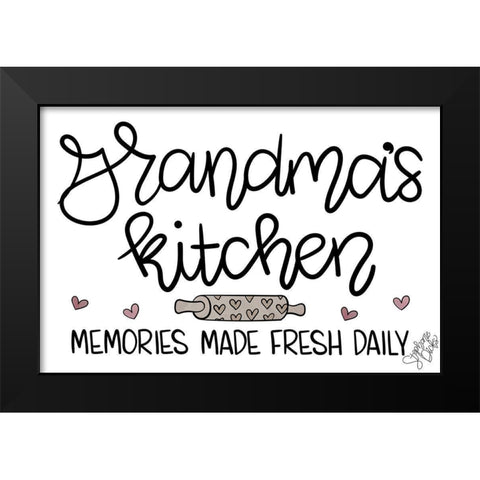 Grandmas Kitchen Black Modern Wood Framed Art Print by Dicks, Stephanie