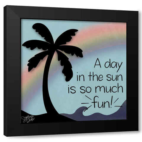 Day in the Sun Black Modern Wood Framed Art Print with Double Matting by Dicks, Stephanie