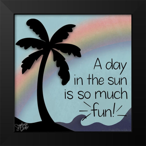 Day in the Sun Black Modern Wood Framed Art Print by Dicks, Stephanie