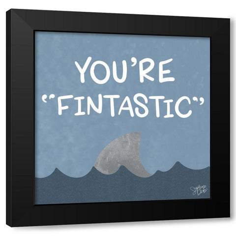 Fintastic Black Modern Wood Framed Art Print by Dicks, Stephanie