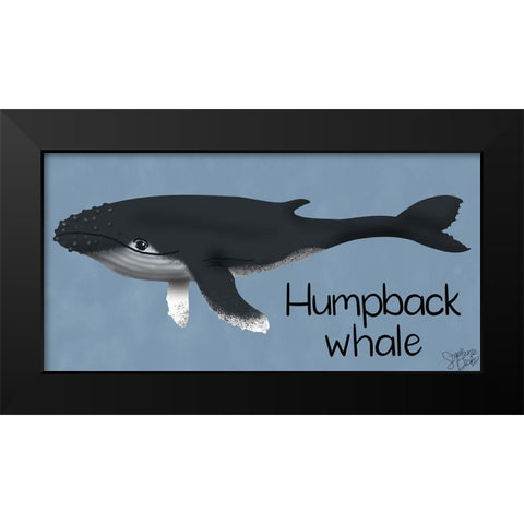 Humpback Black Modern Wood Framed Art Print by Dicks, Stephanie