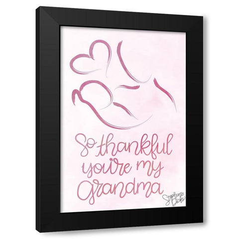 Grandma Black Modern Wood Framed Art Print with Double Matting by Dicks, Stephanie