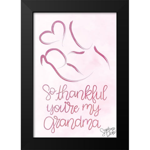 Grandma Black Modern Wood Framed Art Print by Dicks, Stephanie