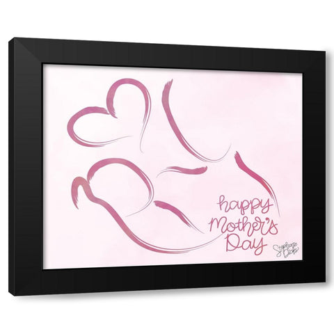 Mothers Day Black Modern Wood Framed Art Print by Dicks, Stephanie