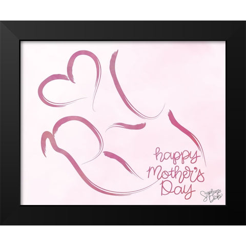 Mothers Day Black Modern Wood Framed Art Print by Dicks, Stephanie