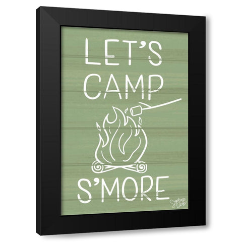Camp Smore Black Modern Wood Framed Art Print by Dicks, Stephanie