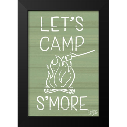 Camp Smore Black Modern Wood Framed Art Print by Dicks, Stephanie