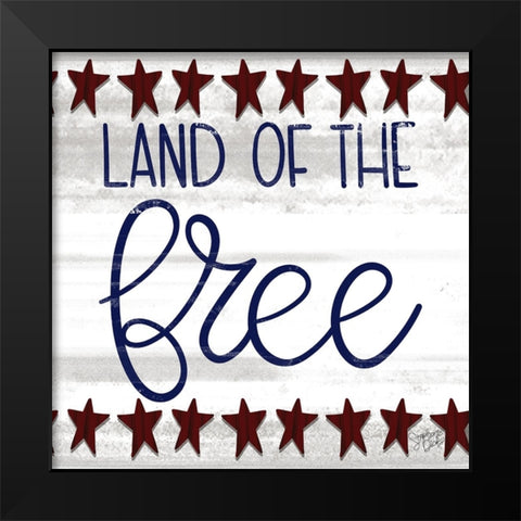 Land of the Free Black Modern Wood Framed Art Print by Dicks, Stephanie