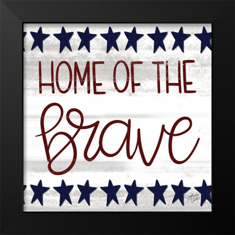 Home of the Brave Black Modern Wood Framed Art Print by Dicks, Stephanie