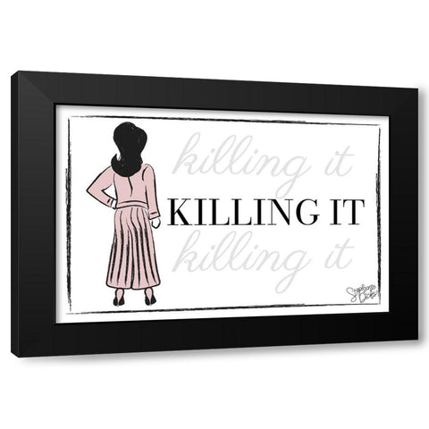 Killing It Black Modern Wood Framed Art Print by Dicks, Stephanie