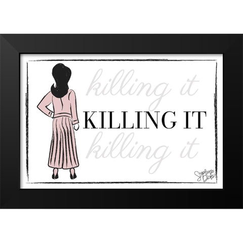 Killing It Black Modern Wood Framed Art Print by Dicks, Stephanie
