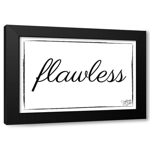 Flawless Black Modern Wood Framed Art Print by Dicks, Stephanie