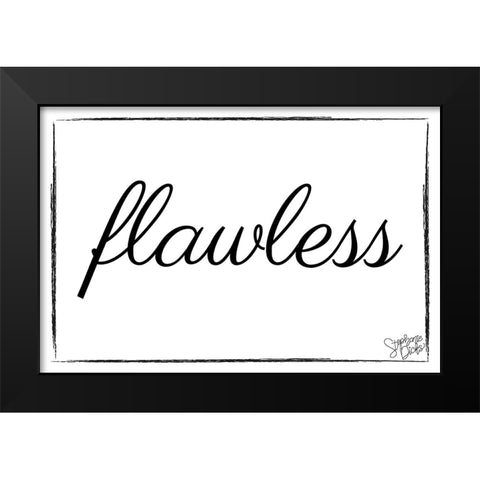 Flawless Black Modern Wood Framed Art Print by Dicks, Stephanie