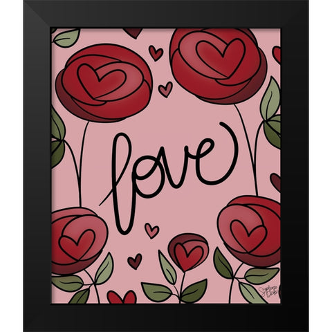 Love Black Modern Wood Framed Art Print by Dicks, Stephanie