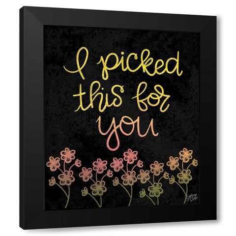 For You Black Modern Wood Framed Art Print by Dicks, Stephanie