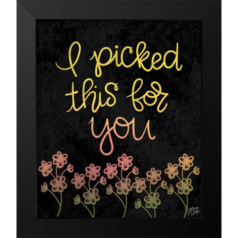For You Black Modern Wood Framed Art Print by Dicks, Stephanie