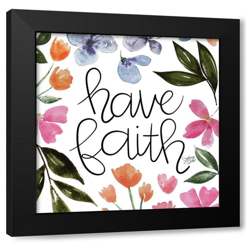 Have Faith Black Modern Wood Framed Art Print by Dicks, Stephanie