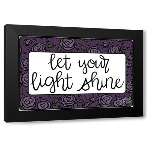 Let Your Light Shine Black Modern Wood Framed Art Print by Dicks, Stephanie