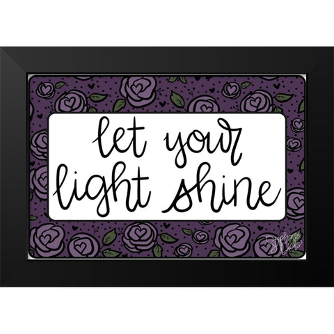 Let Your Light Shine Black Modern Wood Framed Art Print by Dicks, Stephanie
