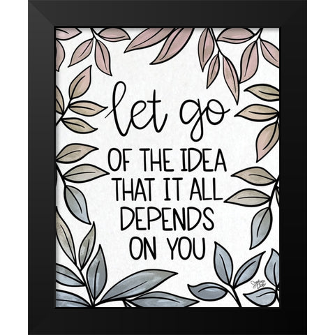 Let Go Black Modern Wood Framed Art Print by Dicks, Stephanie