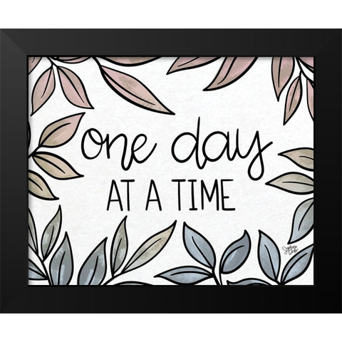 One Day at a Time Black Modern Wood Framed Art Print by Dicks, Stephanie