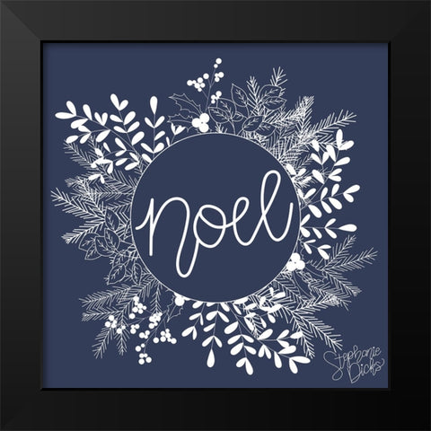 Noel Black Modern Wood Framed Art Print by Dicks, Stephanie