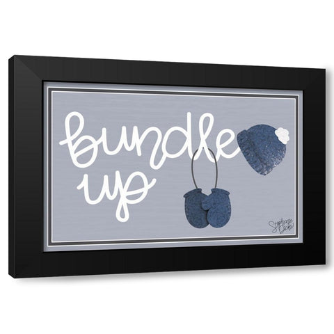 Bundle Up Black Modern Wood Framed Art Print with Double Matting by Dicks, Stephanie