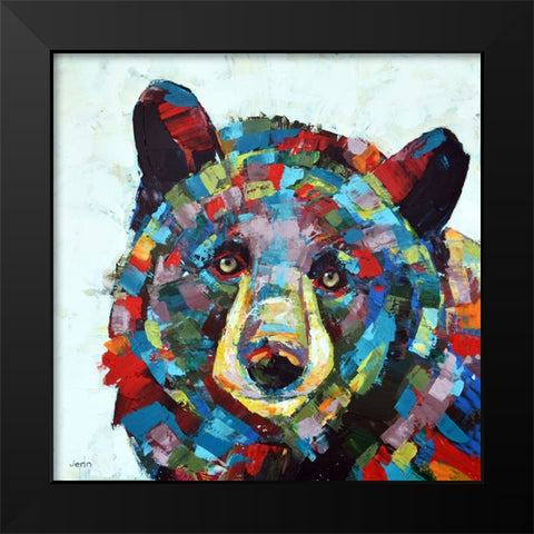 Bear Black Modern Wood Framed Art Print by Seeley, Jenn