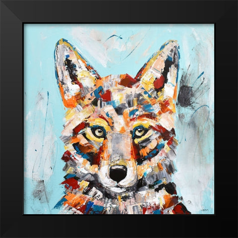 Coyote Black Modern Wood Framed Art Print by Seeley, Jenn